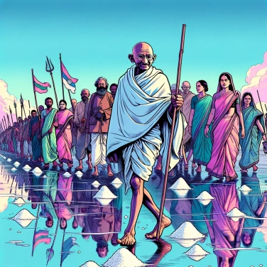 Explique por que Gandhi escolheu o sal como símbolo de resistência?