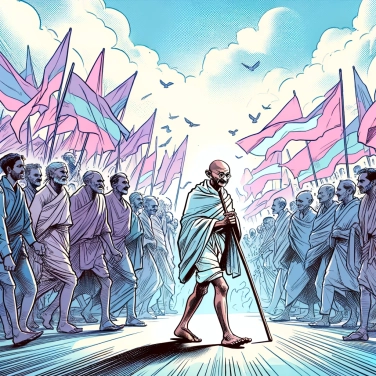 Explique por que Mahatma Gandhi escolheu a desobediência civil como modo de luta?