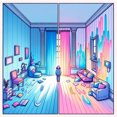 Explique por que nossa voz ressoa de forma diferente em uma sala vazia em comparação com uma sala cheia de móveis?