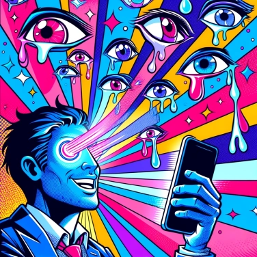 Explique por que nossos olhos são atraídos por telas luminosas à noite?