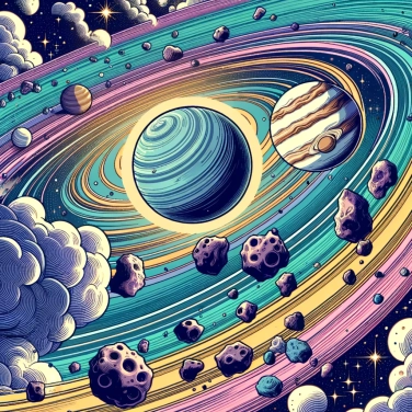 Explique por que o cinturão de asteroides está localizado entre Marte e Júpiter?