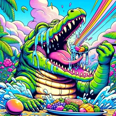 Explique por que o crocodilo chora enquanto come?