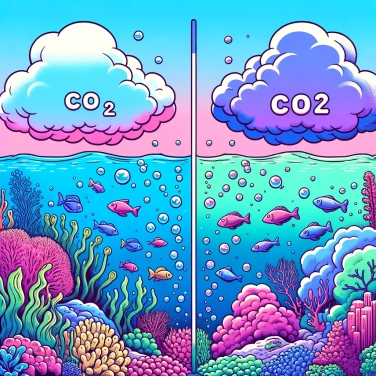 Explique por que o dióxido de carbono é responsável pela acidificação dos oceanos?