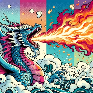 Explique por que o dragão é frequentemente descrito como cuspidor de fogo?