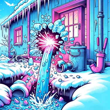 Explique por que o gelo pode fazer com que as canalizações estourem no inverno?