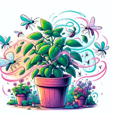 Explique por que o manjericão pode afastar os mosquitos? 