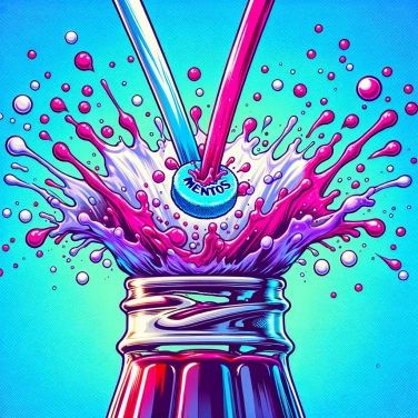 Explique por que o mentos faz o cola explodir?