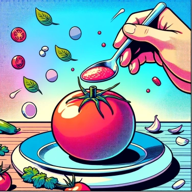 Explique por que o sabor do tomate muda quando é cozido?