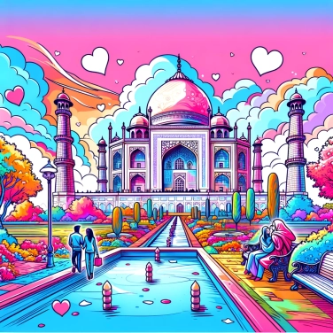 Explique por que o Taj Mahal foi construído como um monumento de amor?