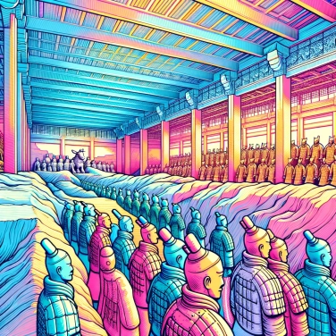 Explique por que o túmulo de Qin Shi Huangdi está cheio de soldados de terracota?