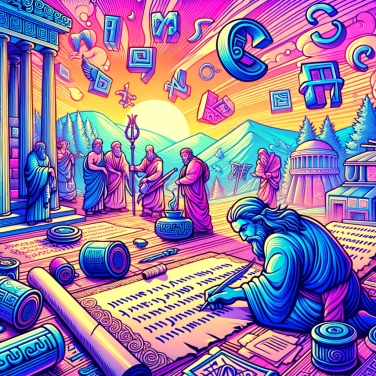 Explique por que os antigos gregos usavam um alfabeto diferente para escrever seus textos religiosos?