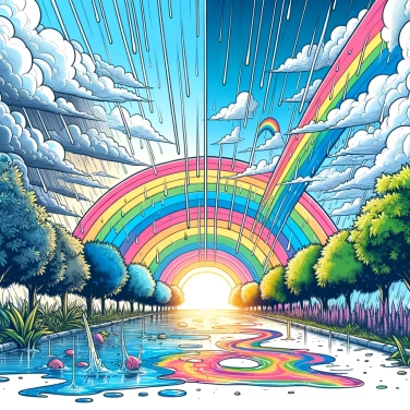 Explique por que os arco-íris aparecem após a chuva?
