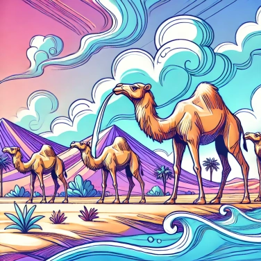 Explique por que os camelos podem sobreviver sem água por semanas?