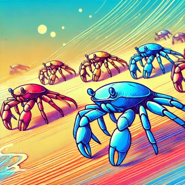 Explique por que os caranguejos andam de lado?