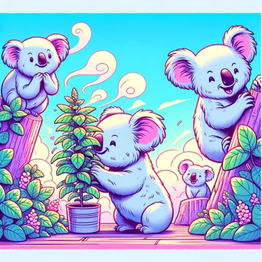 Explique por que os coalas cheiram a hortelã-pimenta?