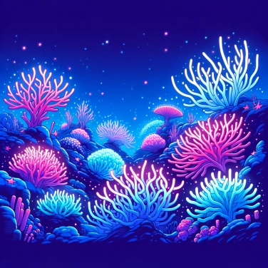 Explique por que os corais emitem luz fluorescente à noite?