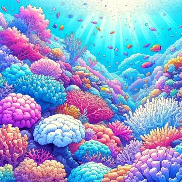 Explique por que os corais são tão coloridos e vivos?