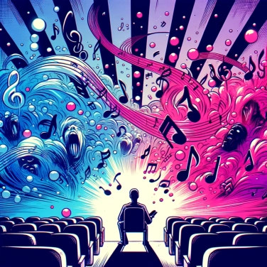 Explique por que os filmes de terror usam música para criar tensão nos espectadores?