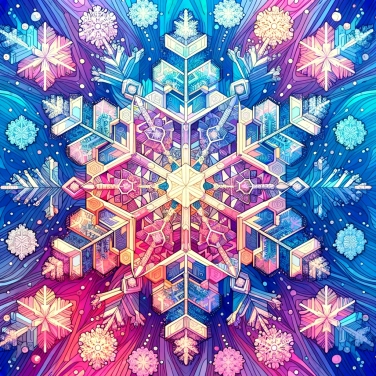 Explique por que os flocos de neve têm uma forma hexagonal?