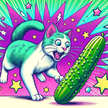 Explique por que os gatos têm medo de pepinos?