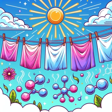 Explique por que os lençóis cheiram melhor depois de secar ao sol?