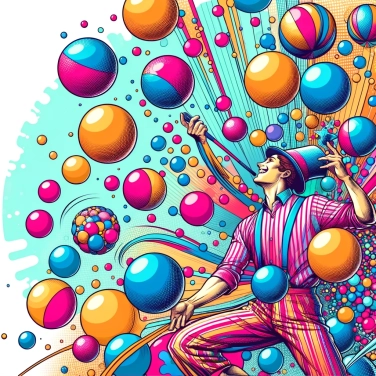 Explique por que os malabaristas utilizam bolas coloridas?