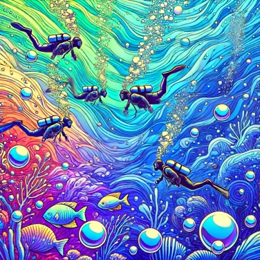 Explique por que os mergulhadores subaquáticos percebem as cores de maneira diferente de acordo com a profundidade?