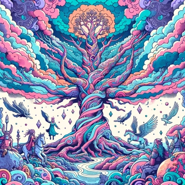 Explique por que os mitos nórdicos mencionam uma árvore cósmica chamada Yggdrasil?