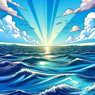 Explique por que os oceanos parecem azuis desde a superfície?