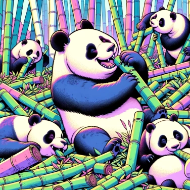 Explique por que os pandas precisam de comer grandes quantidades de bambu?