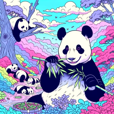 Explique por que os pandas são pretos e brancos?
