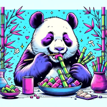 Explique por que os pandas se alimentam principalmente de bambu?