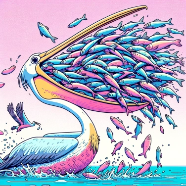 Explique por que os pelicanos conseguem engolir tantos peixes sem se engasgar?