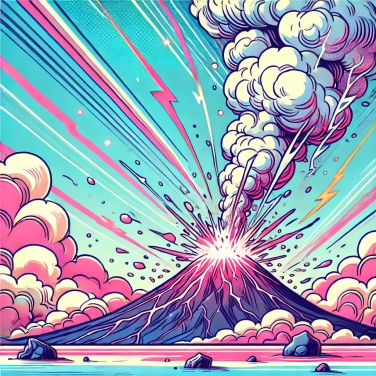 Explique por que os relâmpagos podem ocorrer durante erupções vulcânicas?
