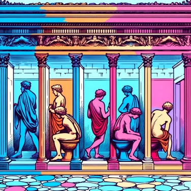 Explique por que os Romanos usavam banheiros públicos sofisticados?