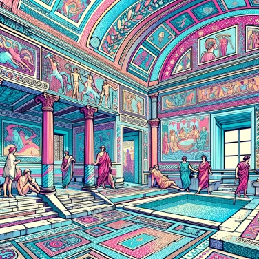 Explique por que os romanos usavam mosaicos para decorar suas casas e seus banhos?