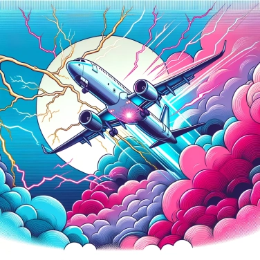 Explique por que um avião pode ser atingido por um raio durante o voo?