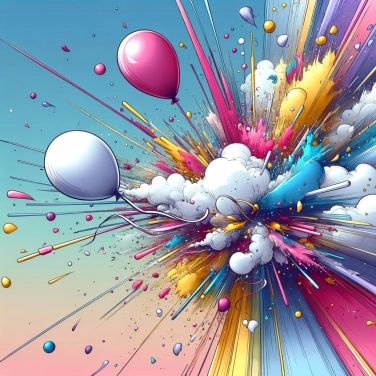 Explique por que um balão de festa estoura repentinamente?