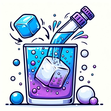 Explique por que um cubo de gelo derrete mais lentamente em refrigerante do que em água?