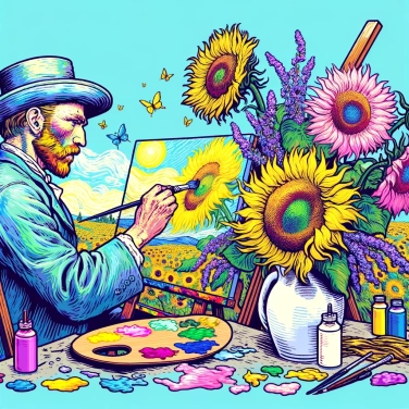 Explique por que Van Gogh pintava girassóis?