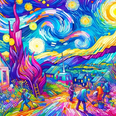 Explique por que Van Gogh usou cores vibrantes e pinceladas expressivas em suas pinturas impressionistas?